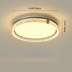 Modern Luxury Round Square Rectangle Iron Aluminum Acrylic LED Flush Mount Ceiling Light For Living Room