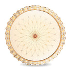 Modern Luxury Round Dome Alloy Glass LED Flush Mount Ceiling Light For Living Room