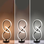 Modern Simplicity Irregular Lines Aluminum Silicone LED Table Lamp For Bedroom Lumendat