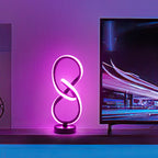 Modern Simplicity Irregular Lines Aluminum Silicone LED Table Lamp For Bedroom Lumendat