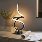 Modern Simplicity Irregular Lines Aluminum Silicone LED Table Lamp For Bedroom Lumendat