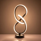 Modern Simplicity Irregular Lines Aluminum Silicone LED Table Lamp For Bedroom Lumendat