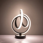 Modern Simplicity Irregular Lines Aluminum Silicone LED Table Lamp For Bedroom Lumendat