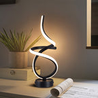 Modern Simplicity Irregular Lines Aluminum Silicone LED Table Lamp For Bedroom Lumendat