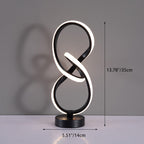 Modern Simplicity Irregular Lines Aluminum Silicone LED Table Lamp For Bedroom Lumendat