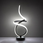Modern Simplicity Irregular Lines Aluminum Silicone LED Table Lamp For Bedroom Lumendat