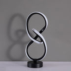 Modern Simplicity Irregular Lines Aluminum Silicone LED Table Lamp For Bedroom Lumendat