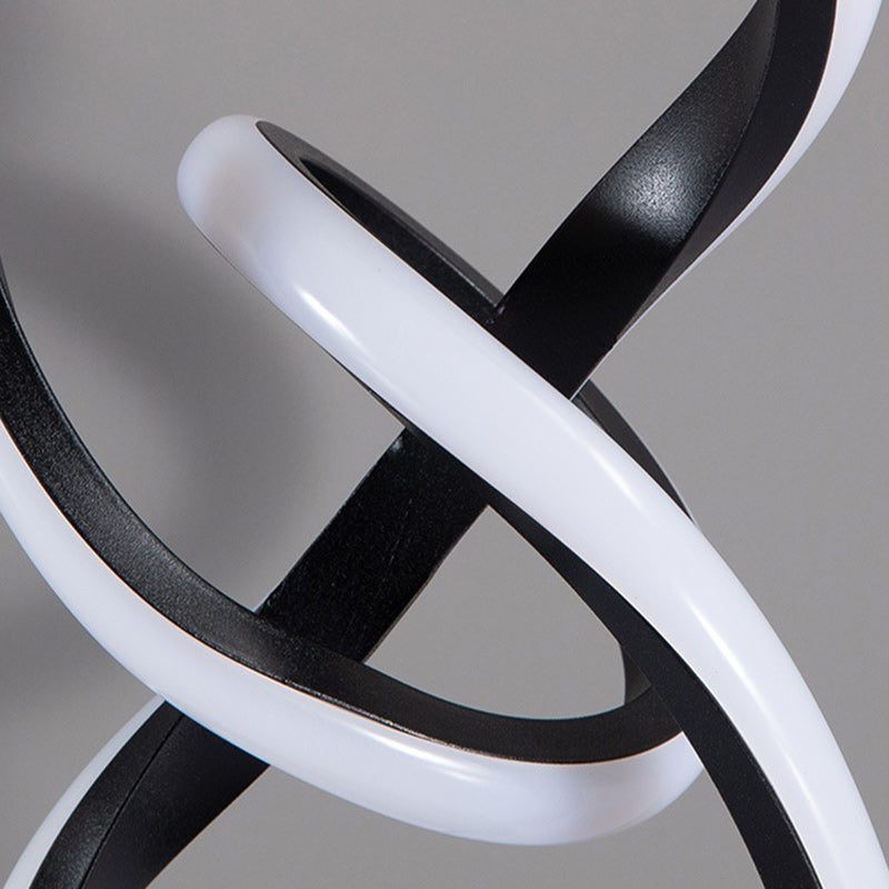 Modern Simplicity Irregular Lines Aluminum Silicone LED Table Lamp For Bedroom Lumendat