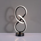 Modern Simplicity Irregular Lines Aluminum Silicone LED Table Lamp For Bedroom Lumendat