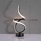 Modern Simplicity Irregular Lines Aluminum Silicone LED Table Lamp For Bedroom Lumendat