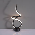 Modern Simplicity Irregular Lines Aluminum Silicone LED Table Lamp For Bedroom Lumendat
