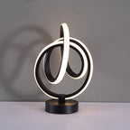 Modern Simplicity Irregular Lines Aluminum Silicone LED Table Lamp For Bedroom Lumendat
