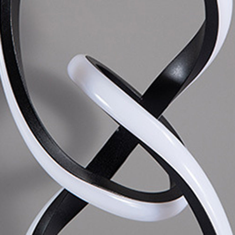 Modern Simplicity Irregular Lines Aluminum Silicone LED Table Lamp For Bedroom Lumendat