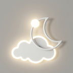 Lumendat Modern Minimalist Kids Cloud Moon Round Iron Acrylic LED Wall Sconce Lamp For Bedroom Lumendat