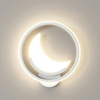 Lumendat Modern Minimalist Kids Cloud Moon Round Iron Acrylic LED Wall Sconce Lamp For Bedroom Lumendat