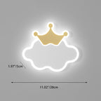 Lumendat Modern Minimalist Kids Cloud Moon Round Iron Acrylic LED Wall Sconce Lamp For Bedroom Lumendat