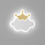 Lumendat Modern Minimalist Kids Cloud Moon Round Iron Acrylic LED Wall Sconce Lamp For Bedroom Lumendat