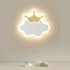 Lumendat Modern Minimalist Kids Cloud Moon Round Iron Acrylic LED Wall Sconce Lamp For Bedroom Lumendat