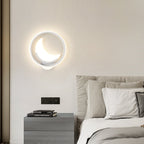 Lumendat Modern Minimalist Kids Cloud Moon Round Iron Acrylic LED Wall Sconce Lamp For Bedroom Lumendat