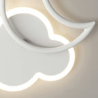 Lumendat Modern Minimalist Kids Cloud Moon Round Iron Acrylic LED Wall Sconce Lamp For Bedroom Lumendat