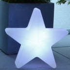 Modern Art Deco Solar Rechargeable Star PE LED Outdoor Light for Garden Lumendat