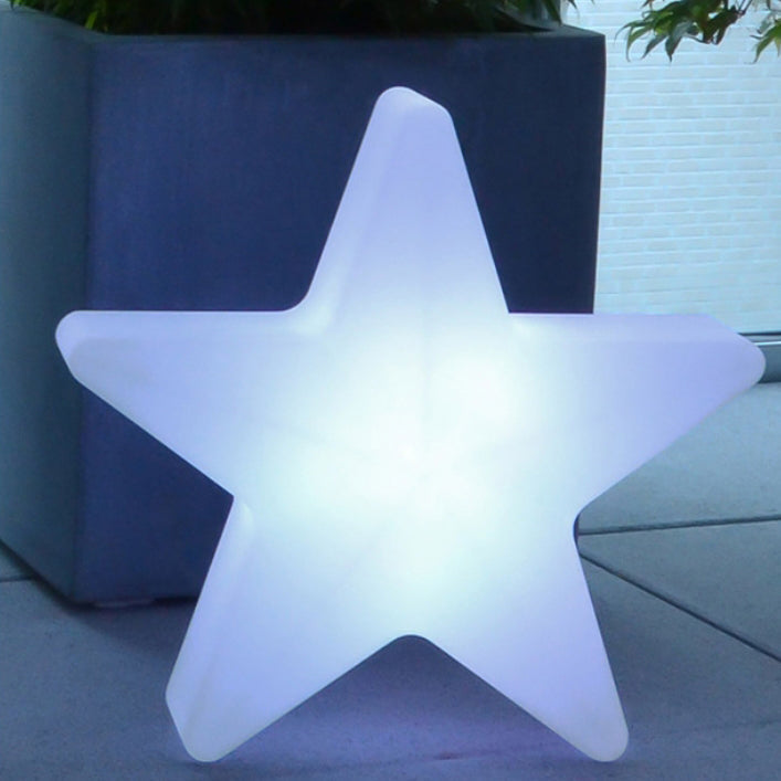 Modern Art Deco Solar Rechargeable Star PE LED Outdoor Light for Garden Lumendat