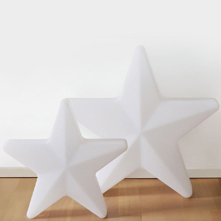 Modern Art Deco Solar Rechargeable Star PE LED Outdoor Light for Garden Lumendat