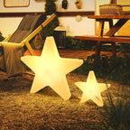 Modern Art Deco Solar Rechargeable Star PE LED Outdoor Light for Garden Lumendat