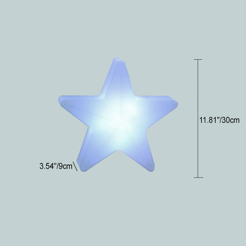 Modern Art Deco Solar Rechargeable Star PE LED Outdoor Light for Garden Lumendat