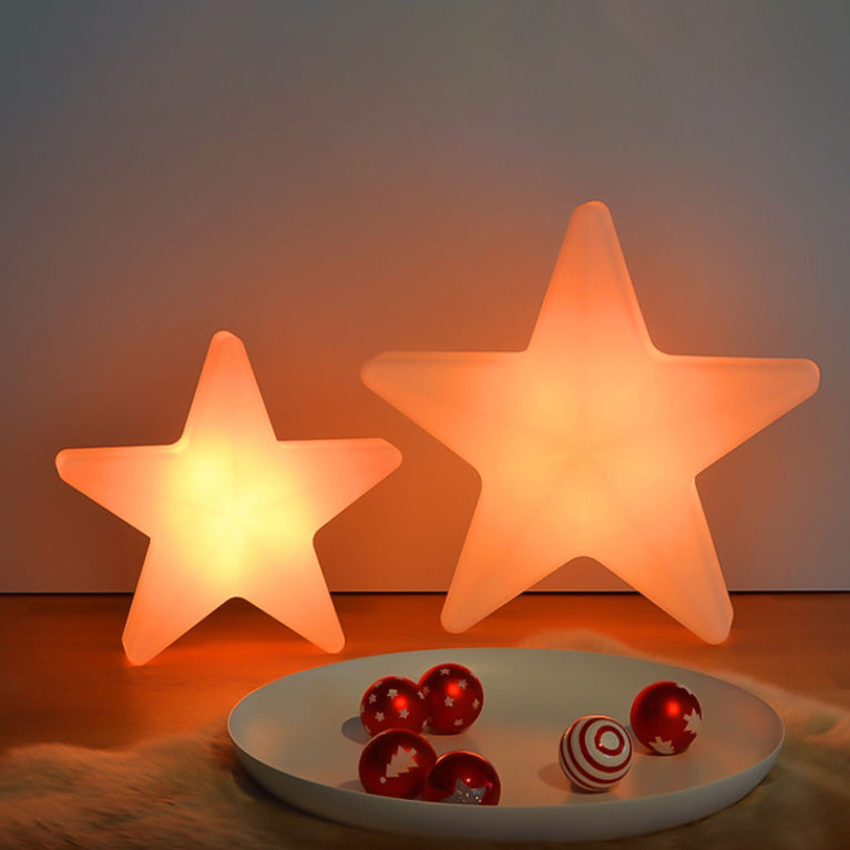 Modern Art Deco Solar Rechargeable Star PE LED Outdoor Light for Garden Lumendat
