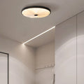 Traditional Chinese Round Pleated Iron PVC LED Flush Mount Ceiling Light For Living Room
