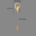 Modern Minimalist Cylinder Circle Iron Shade LED Wall Sconce Lamp For Bedroom