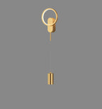 Modern Minimalist Cylinder Circle Iron Shade LED Wall Sconce Lamp For Bedroom