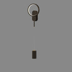 Modern Minimalist Cylinder Circle Iron Shade LED Wall Sconce Lamp For Bedroom