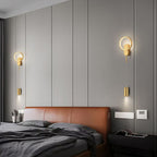 Modern Minimalist Cylinder Circle Iron Shade LED Wall Sconce Lamp For Bedroom