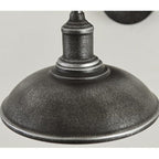 Contemporary Industrial Round Pot Lid Shape Curved Rod Iron Shade 1-Light Wall Sconce Lamp For Outdoor Patio