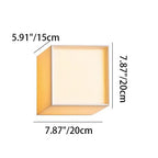 Traditional Japanese Square Fabric Shade LED Wall Sconce Lamp For Living Room