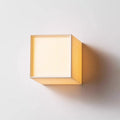 Traditional Japanese Square Fabric Shade LED Wall Sconce Lamp For Living Room