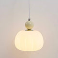 Contemporary Nordic Round Pumpkin Shape Iron Plastic Shade 1-Light Pendant Light For Bedroom