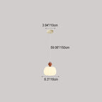 Contemporary Nordic Round Pumpkin Shape Iron Plastic Shade 1-Light Pendant Light For Bedroom