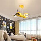 Lumendat Contemporary Creative Kids Airplane Iron Acrylic LED Chandelier For Bedroom Lumendat