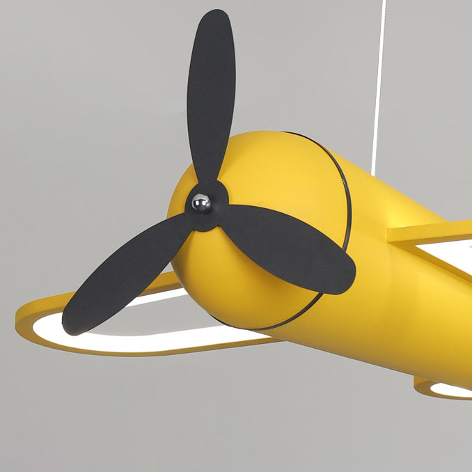 Lumendat Contemporary Creative Kids Airplane Iron Acrylic LED Chandelier For Bedroom Lumendat