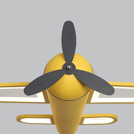 Lumendat Contemporary Creative Kids Airplane Iron Acrylic LED Chandelier For Bedroom Lumendat