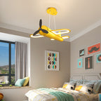 Lumendat Contemporary Creative Kids Airplane Iron Acrylic LED Chandelier For Bedroom Lumendat