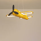 Lumendat Contemporary Creative Kids Airplane Iron Acrylic LED Chandelier For Bedroom Lumendat