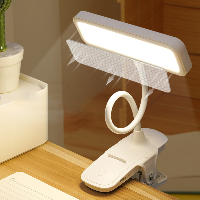Modern Simplicity Clip Rectangle Hose ABS LED Table Lamp For Bedroom Lumendat