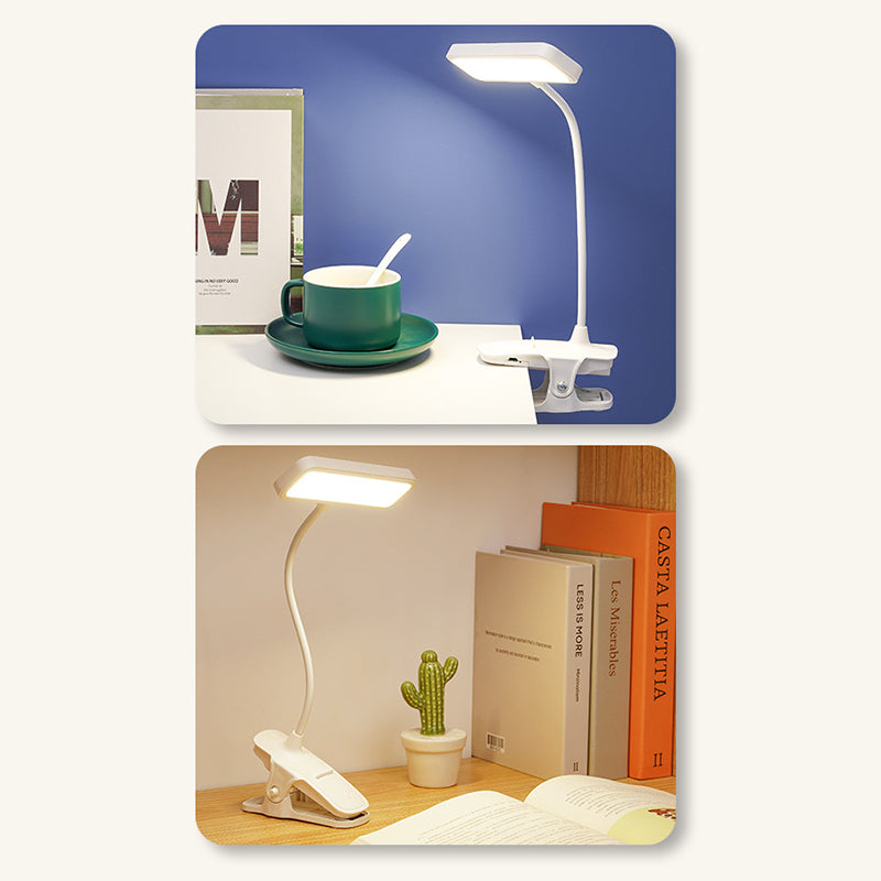 Modern Simplicity Clip Rectangle Hose ABS LED Table Lamp For Bedroom Lumendat
