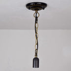 Traditional Tiffany Dome Flower Stained Glass Shade Iron 1-Light Pendant Light For Living Room