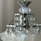Contemporary Creative Round Shell Butterfly Grape Shape Glass Hardware 1-Light Pendant Light For Living Room
