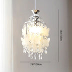Contemporary Creative Round Shell Butterfly Grape Shape Glass Hardware 1-Light Pendant Light For Living Room